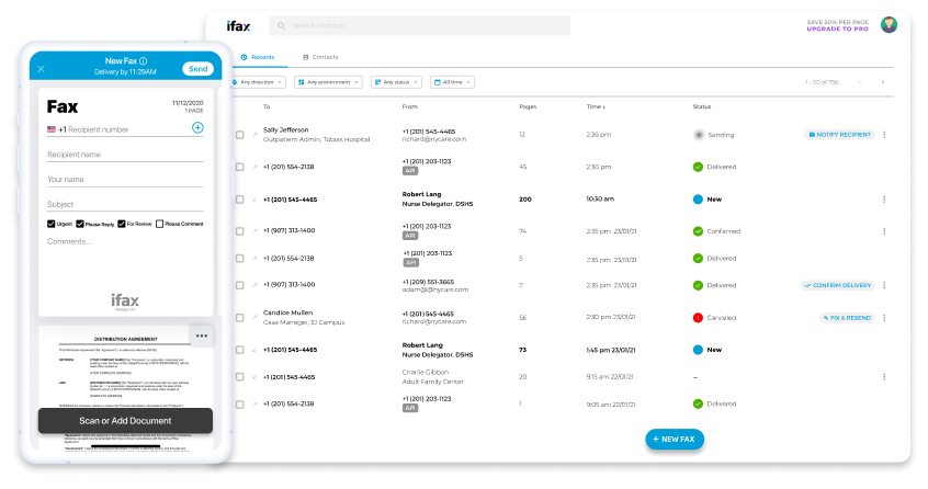 fax number porting in ifax