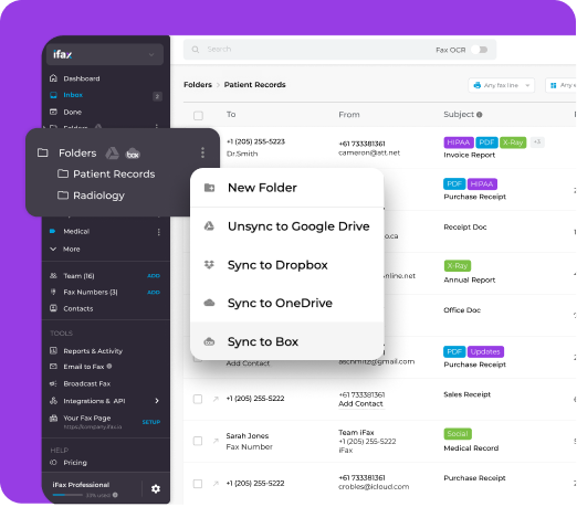 How to Sync Box Account with iFax