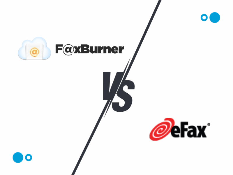 FaxBurner vs eFax Fax Service Comparison in 2024