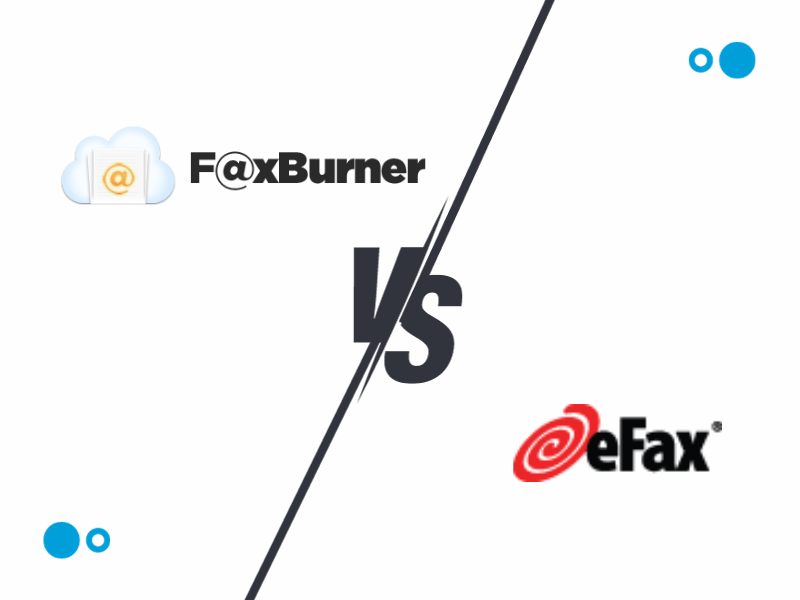 faxburner vs efax features and pricing comparison