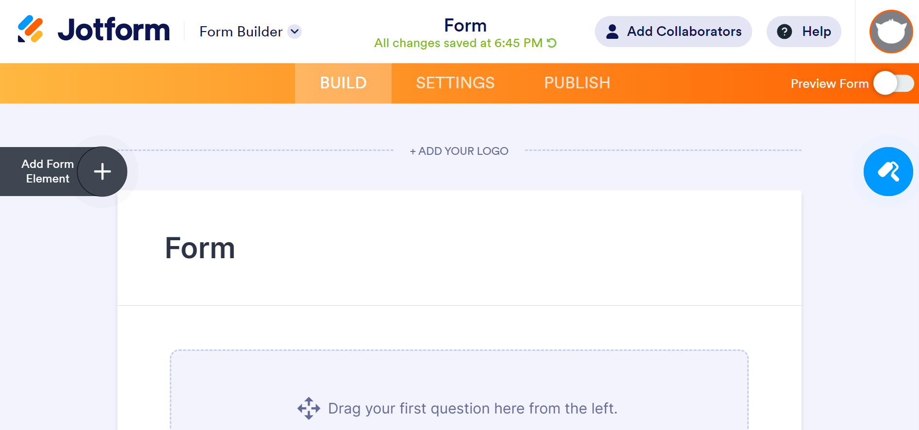 jotform dashboard
