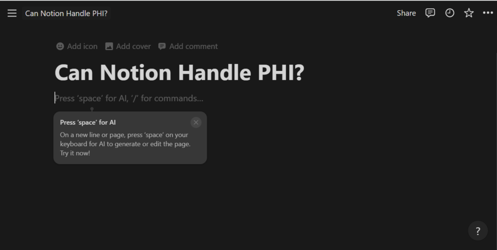 Is Notion HIPAA Compliant?