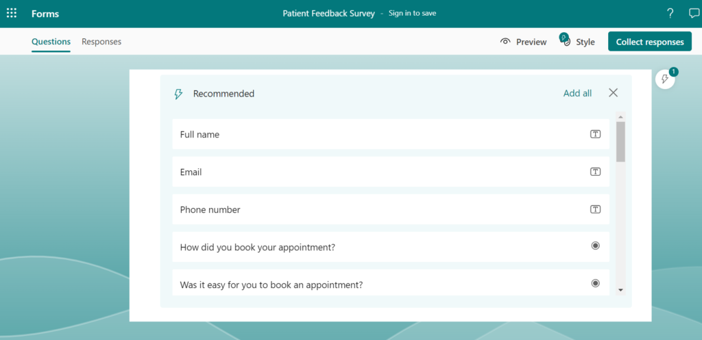 is microsoft forms hipaa-compliant