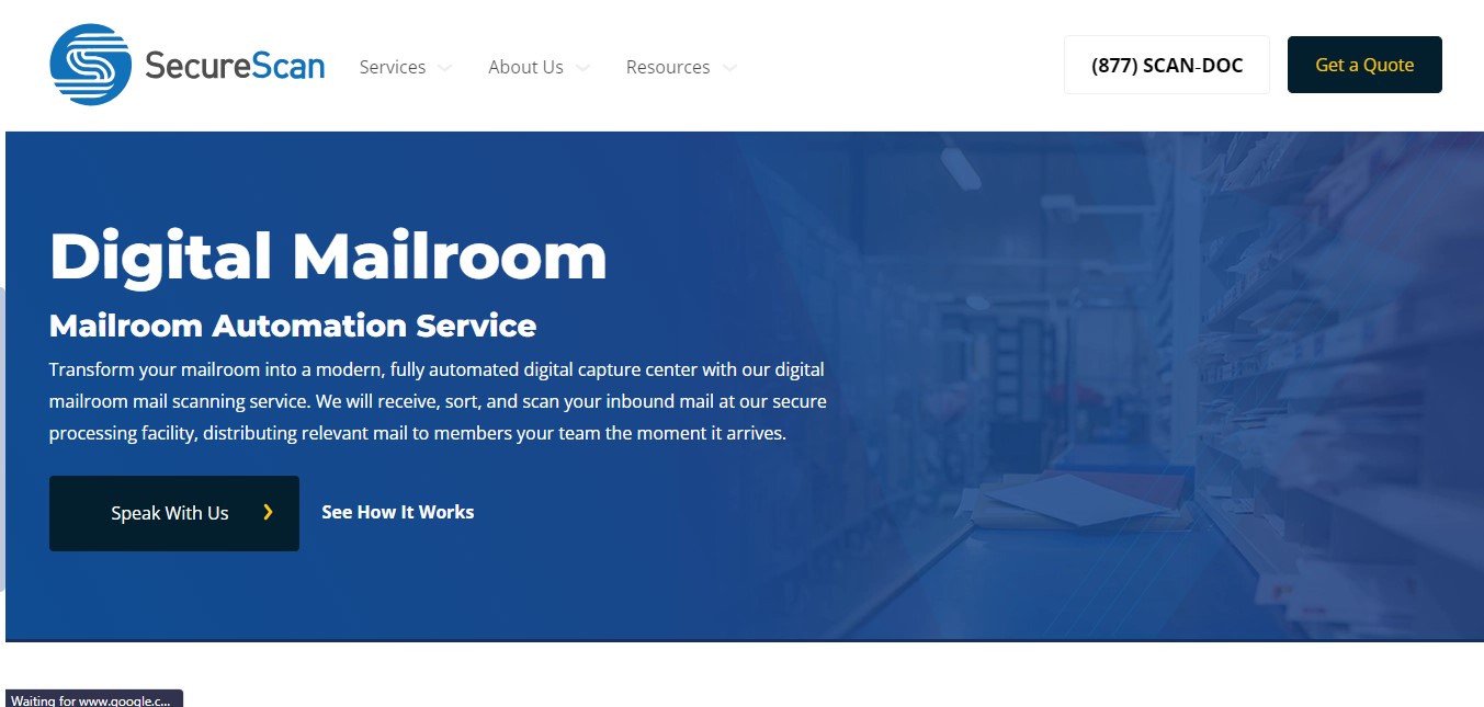 SecureScan - reliable HIPAA compliant virtual mailbox