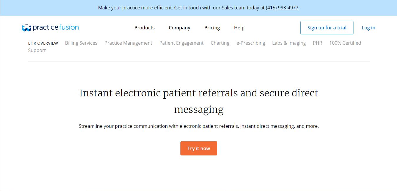 practicefusionmessaging cloud-based EHR system