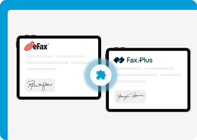 efax and faxplus offers eSignatures