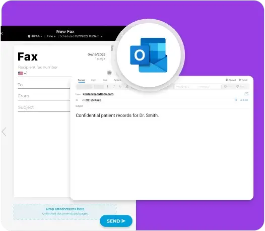 send fax from outlook