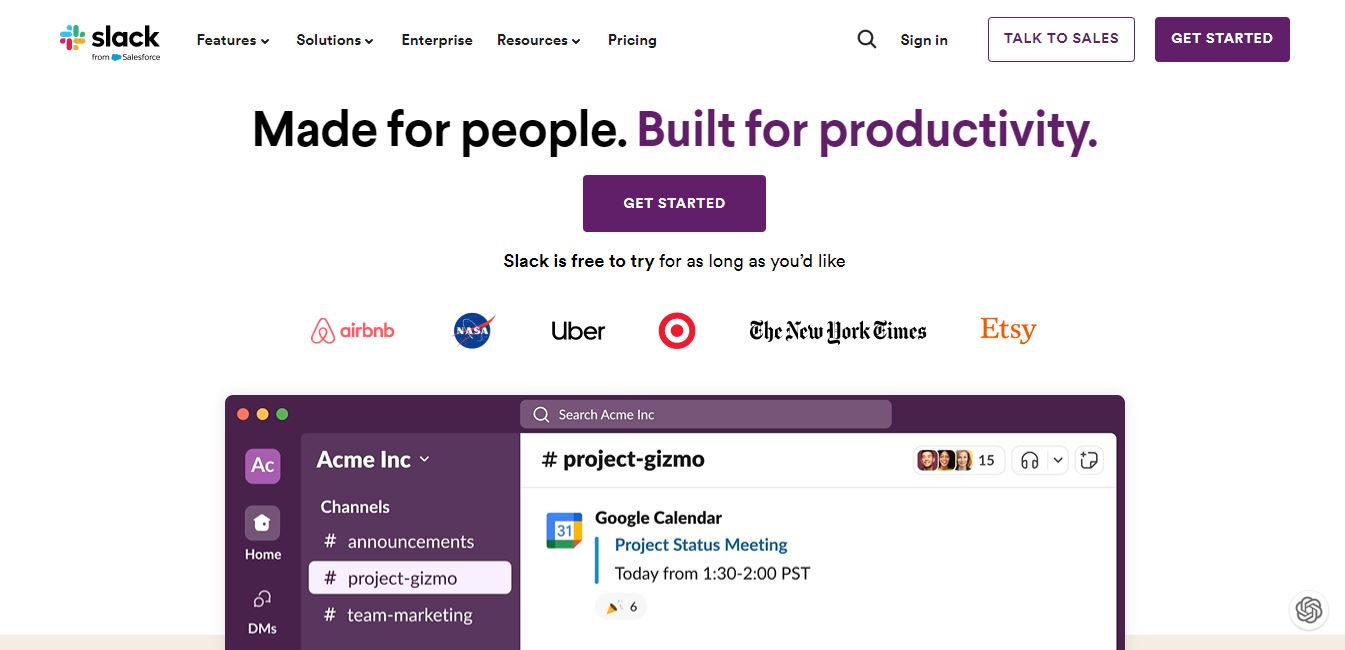 slack popular secure team chat software