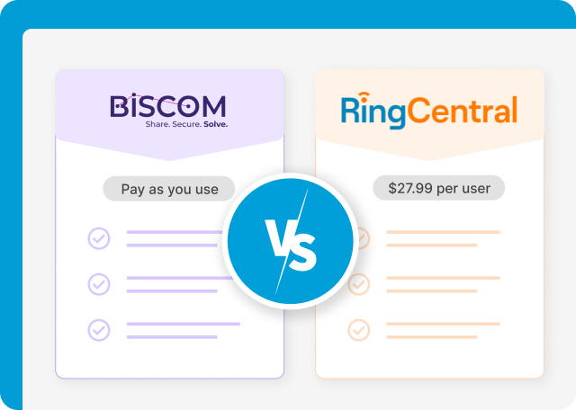 biscom vs ringcentral pricing