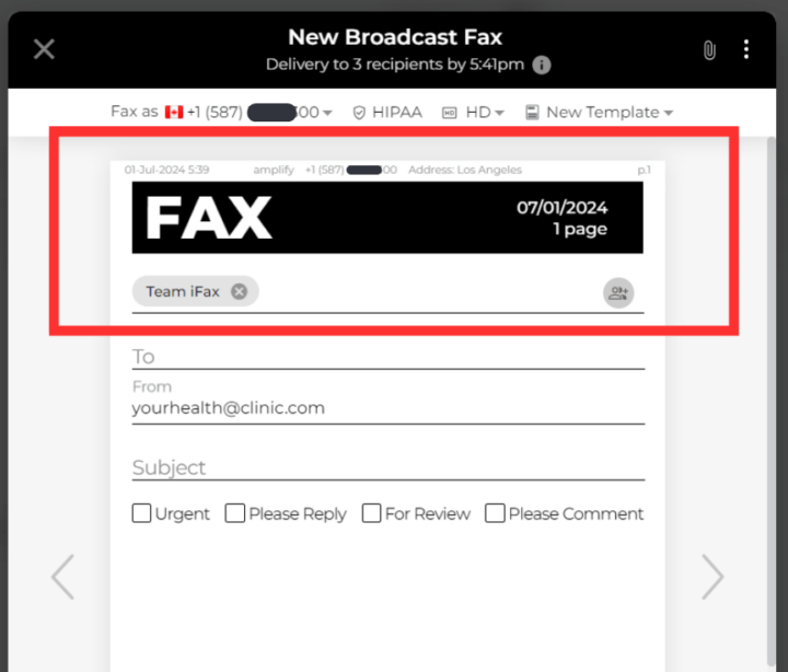 how to insert logo in fax header