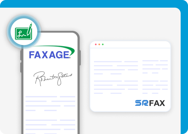 FAXAGE is a good alternative to SRFax for eSigning on fax