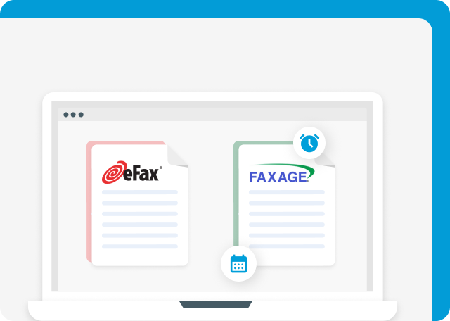 eFax is better than Faxage at scheduling faxes