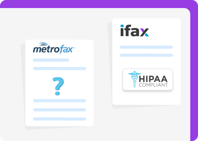 Unlike MetroFax, iFax is HIPAA compliant