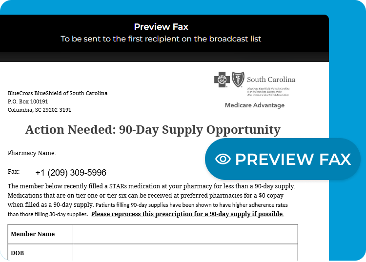 Quickly Preview Broadcast Fax With Mail Merge Fields