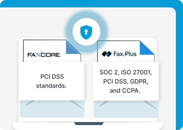 FaxPlus and FaxCore are very secure