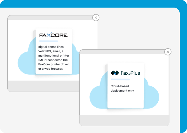 FaxCore is a flexible faxing alternative to FaxPlus