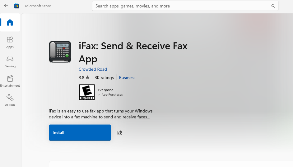 download ifax from windows store