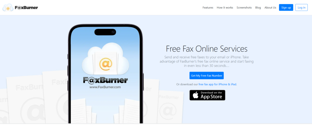 faxburner free online fax service