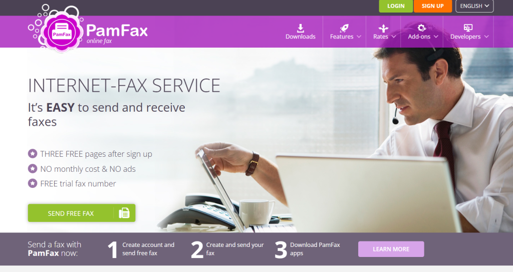 pamfax - send faxes online for free