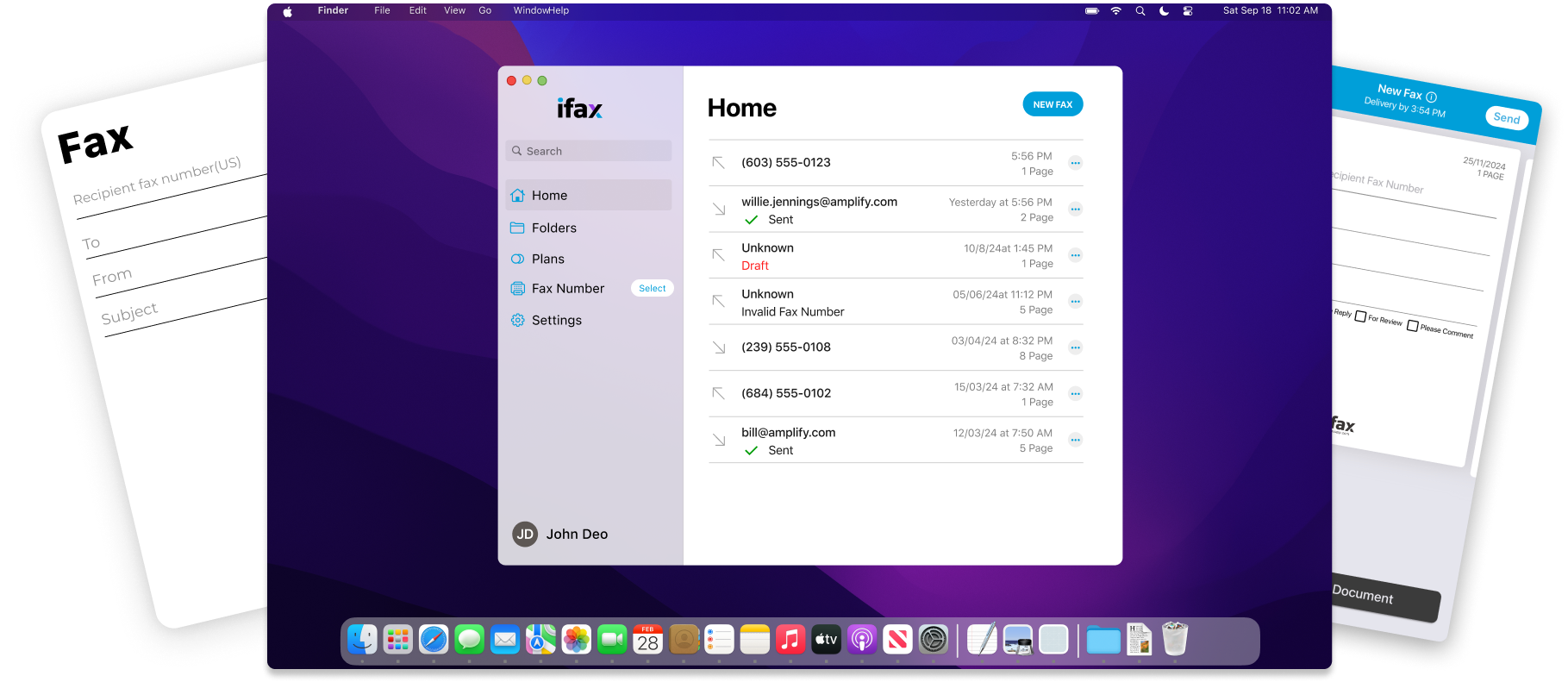 fax from mac os