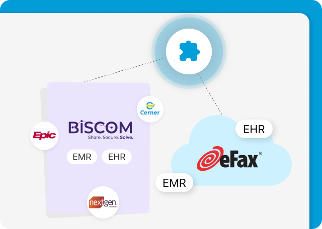 Biscom and eFax are great at EMR and EHR integrations