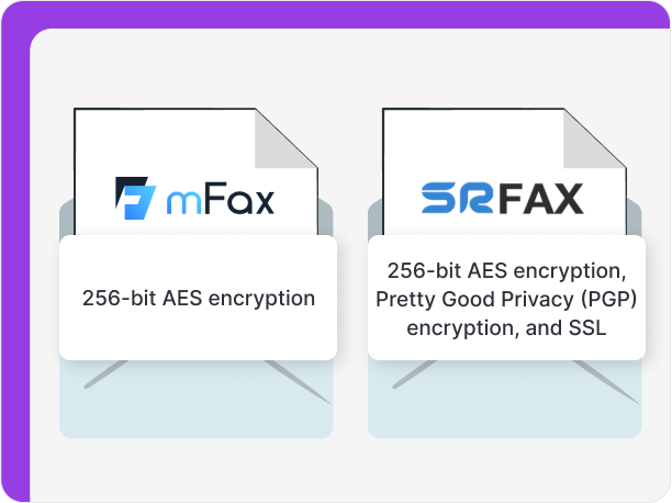 mFax and SRFax are secure.