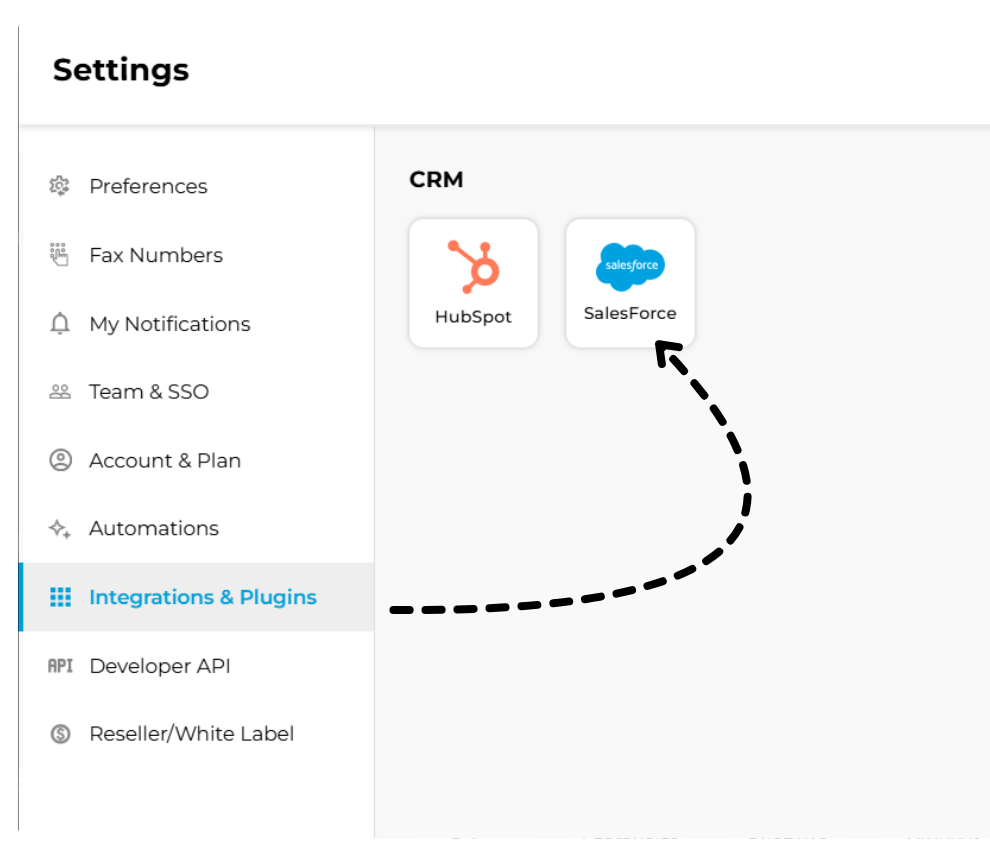 Integrate iFax to Salesforce