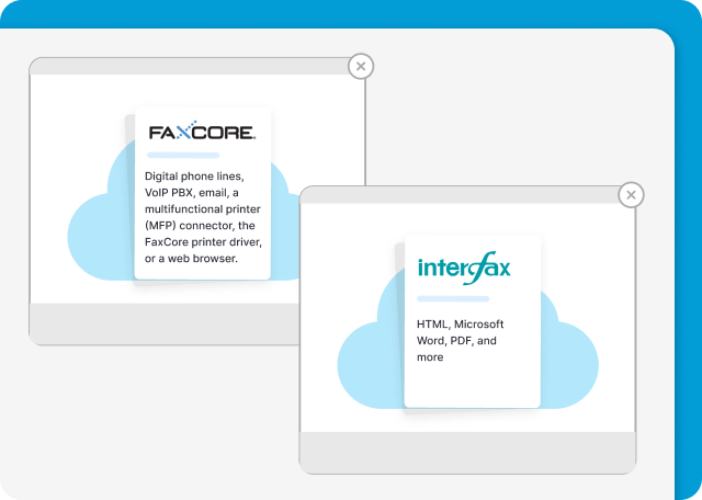 Both fax services deploy their solutions differently