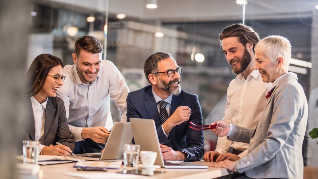 happy workers using ifax