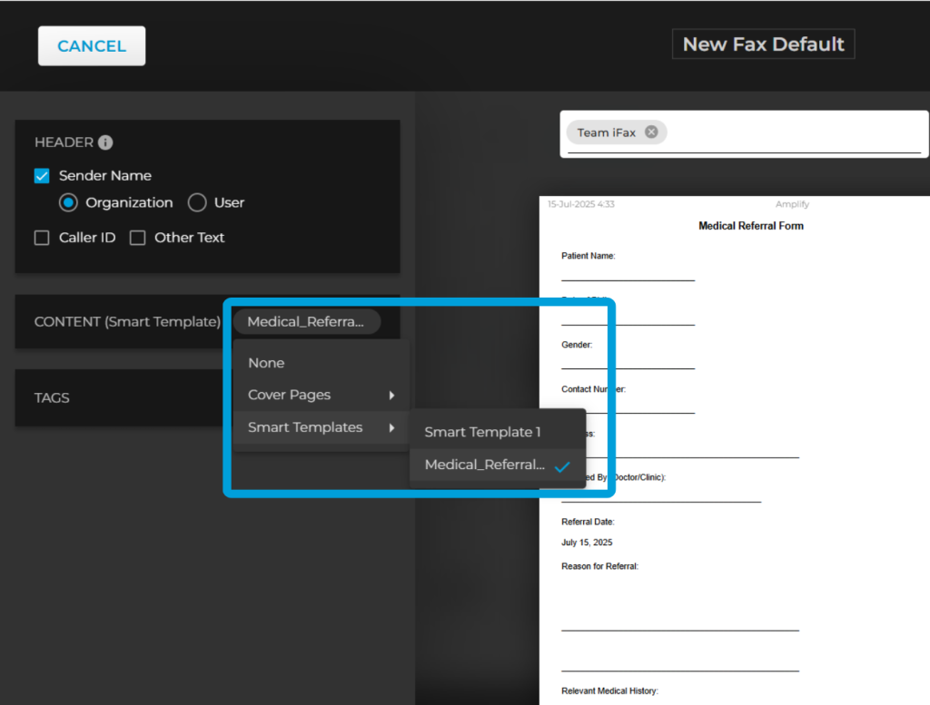 Smart Templates: Personalize and Automate Repetitive Fax Tasks