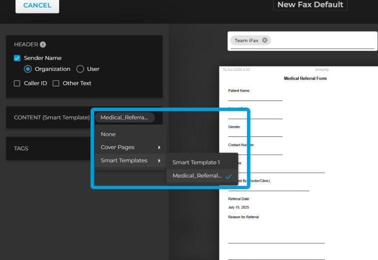 Smart Templates: Personalize and Automate Repetitive Fax Tasks
