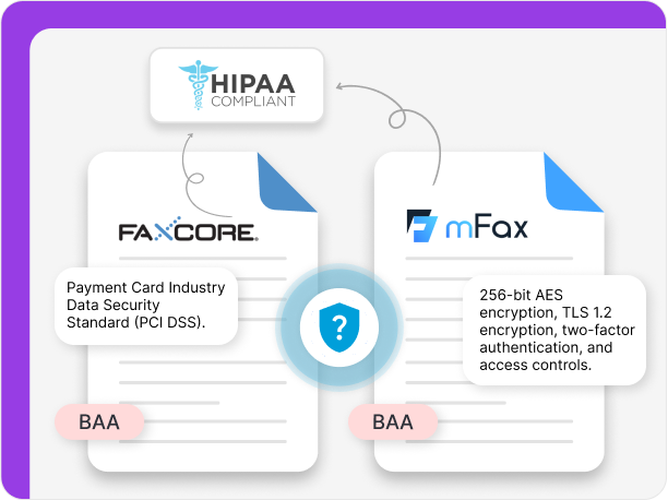 Can healthcare providers use either FaxCore or mFax​