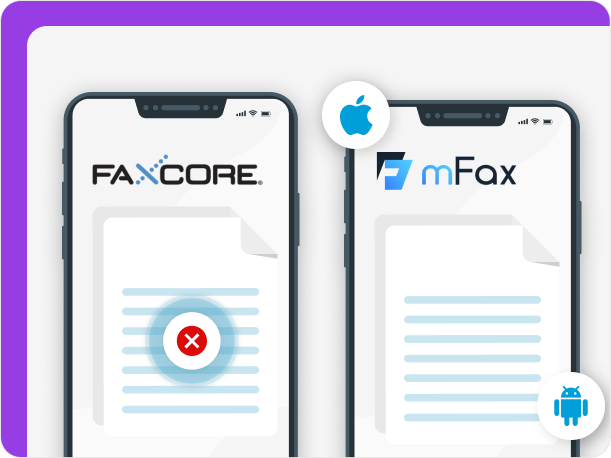 Can mFax and FaxCore be used on mobile devices