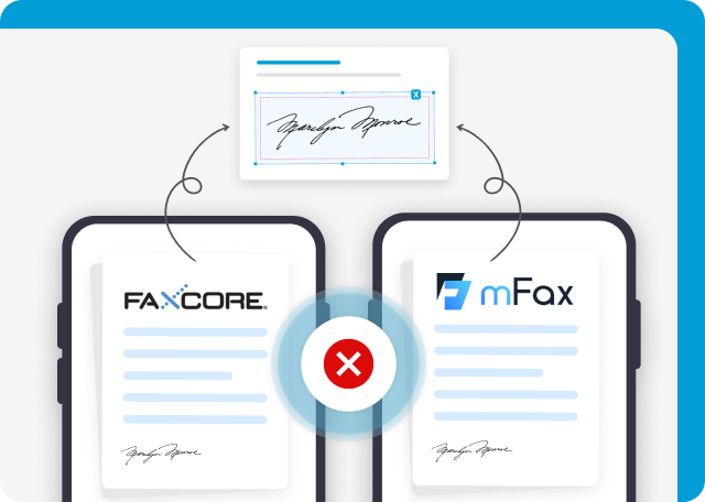 Can the digitally sign fax documents?