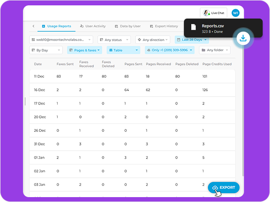 Fax Export: Download and Migrate Fax Data and Reports