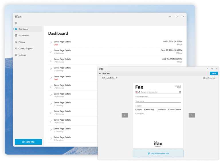 Windows Fax Program Fax from Windows PC | Free Trial | HIPAA-Compliant iFax App