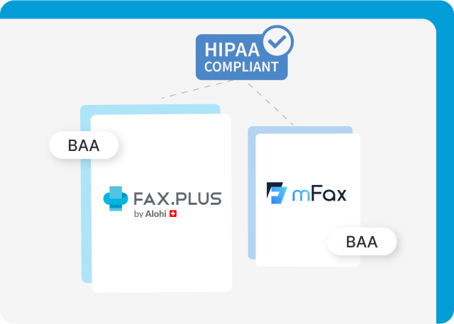 Both services are HIPAA compliant with BAA signing.