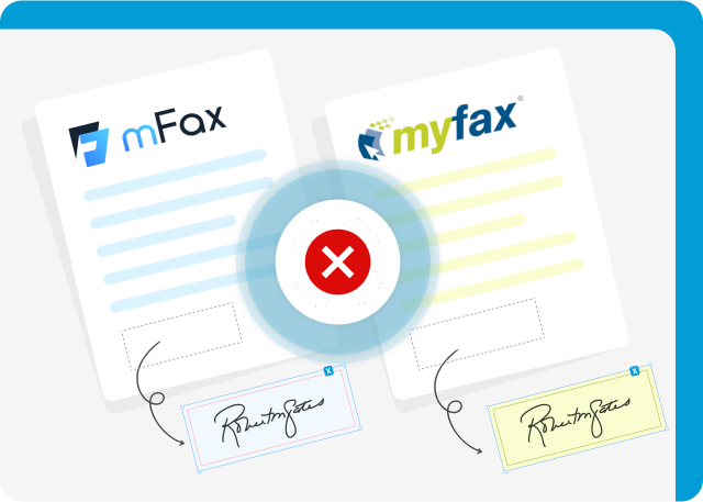 Can you sign documents on mFax and MyFax?