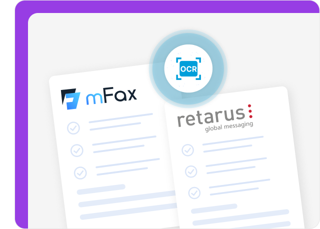 Do Retarus and mFax feature fax OCR technology?