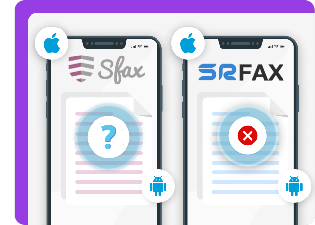 Does SRFax have dedicated mobile apps?