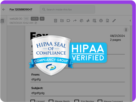 Fax API service that ensures data privacy