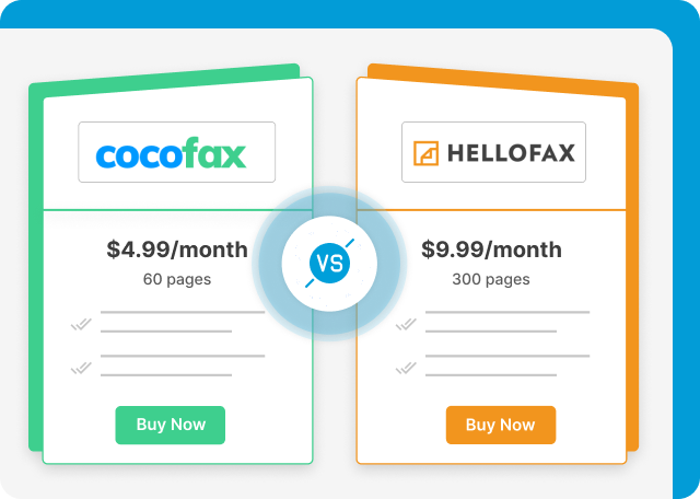 How much does HelloFax and CocoFax monthly plans cost?