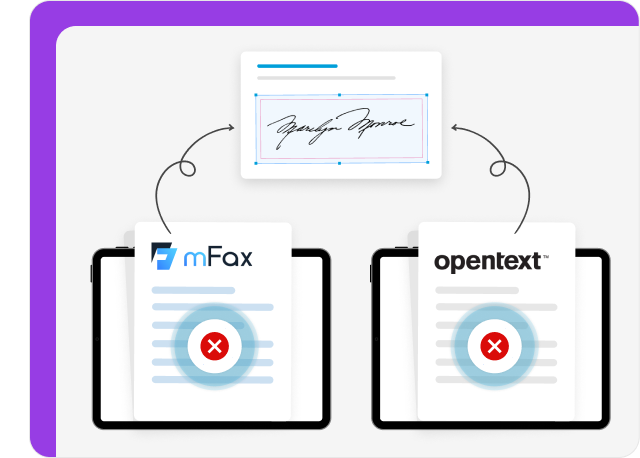 Neither mFax nor OpenText offer in-built eSignatures