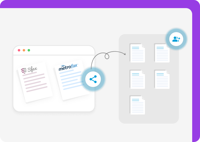 sFax and Metrofax support team faxing and management.