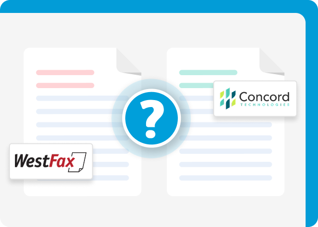 Choosing between Concord and WestFax