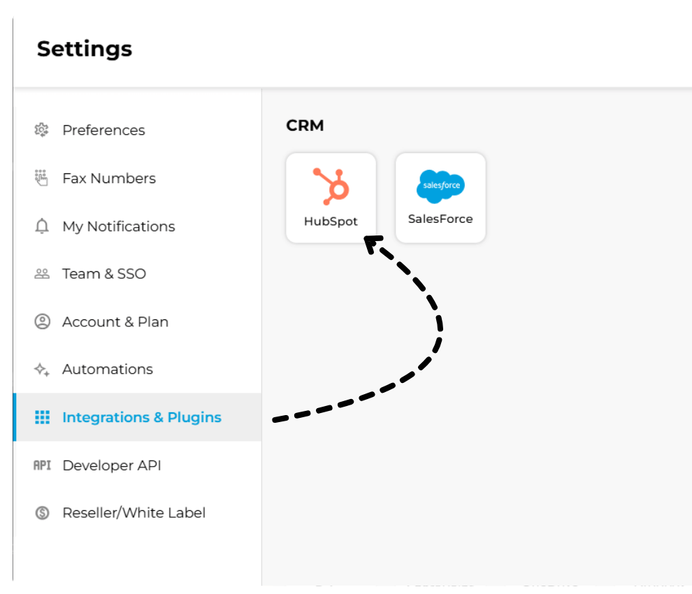 Integrate iFax with HubSpot