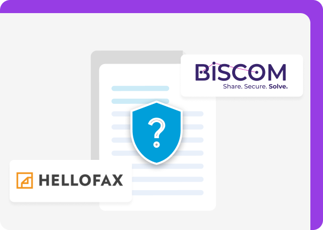 Which offers better security? HelloFax or Biscom?