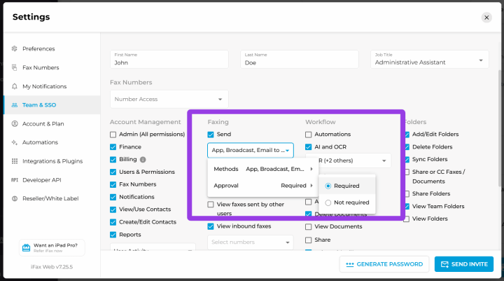 fax approval flow user roles (1)