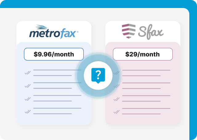 sFax vs Metrofax Pricing and Plans