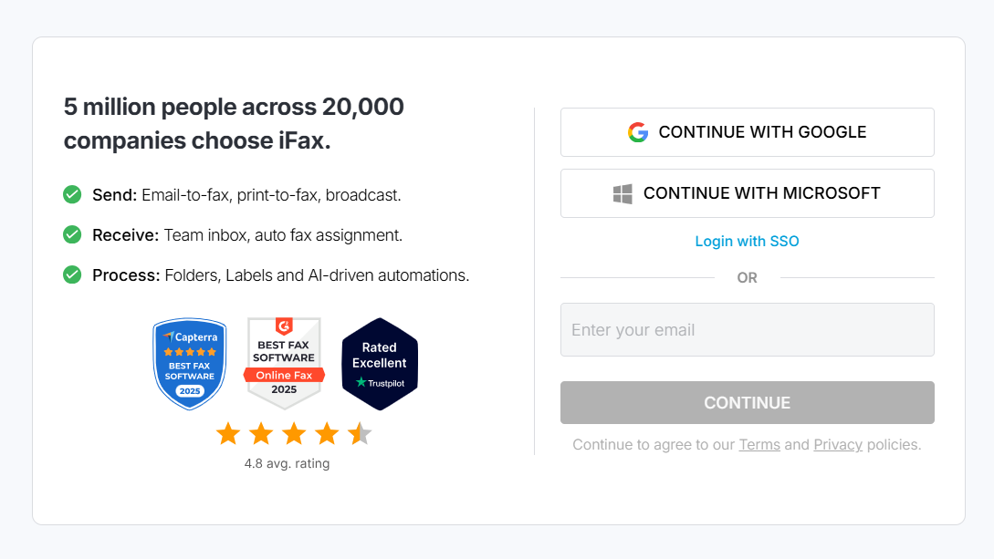 how to set up an efax account and login to ifax